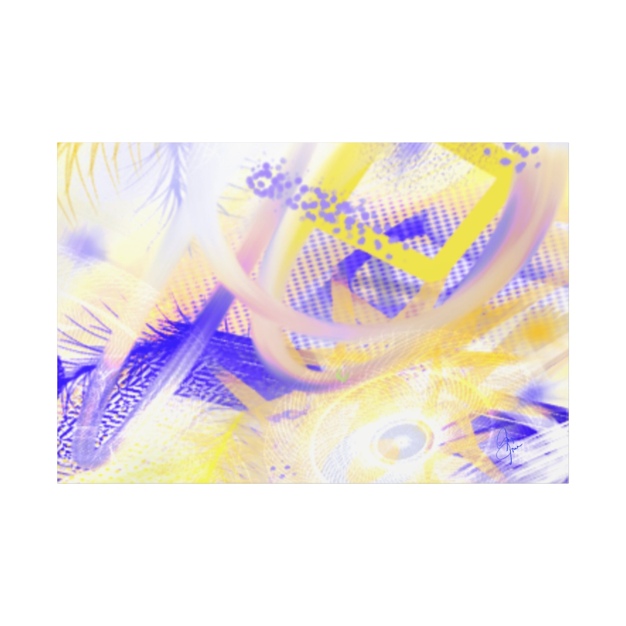 Abstract Feathered Glow Canvas Print — Matte Stretched Wall Art
