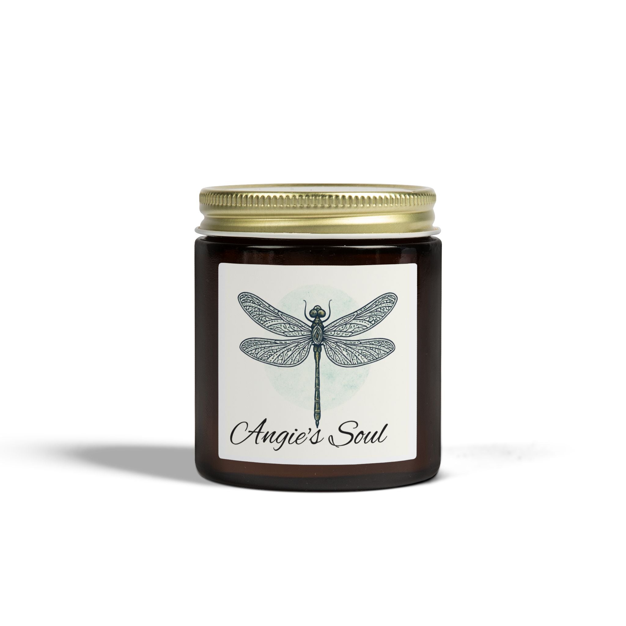 Dragonfly Soy Candle — Coconut Apricot Wax (4oz or 9oz) — Angie's Soul Scented Jar