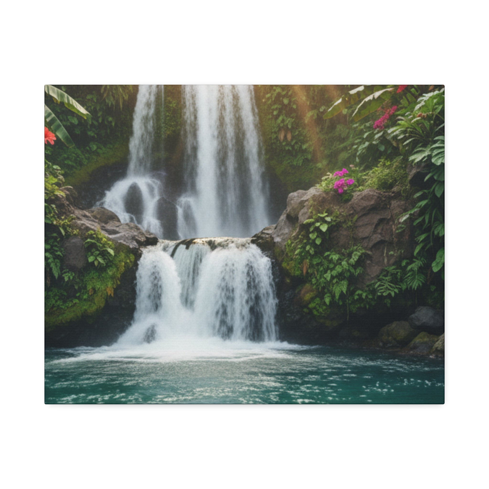 Waterfall Canvas Wall Art – Stretched 1.5" Nature Print
