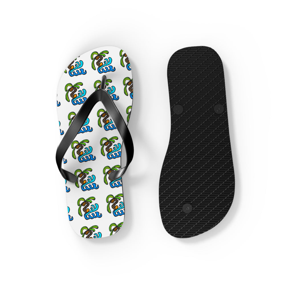 Flip Flops — Tropical Palm Tree Pattern Beach Sandals