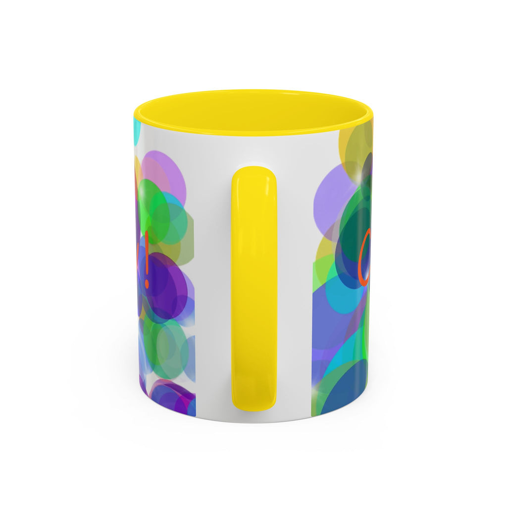 Colorful Bokeh "Choose Joy!" Accent Coffee Mug (11/15oz)