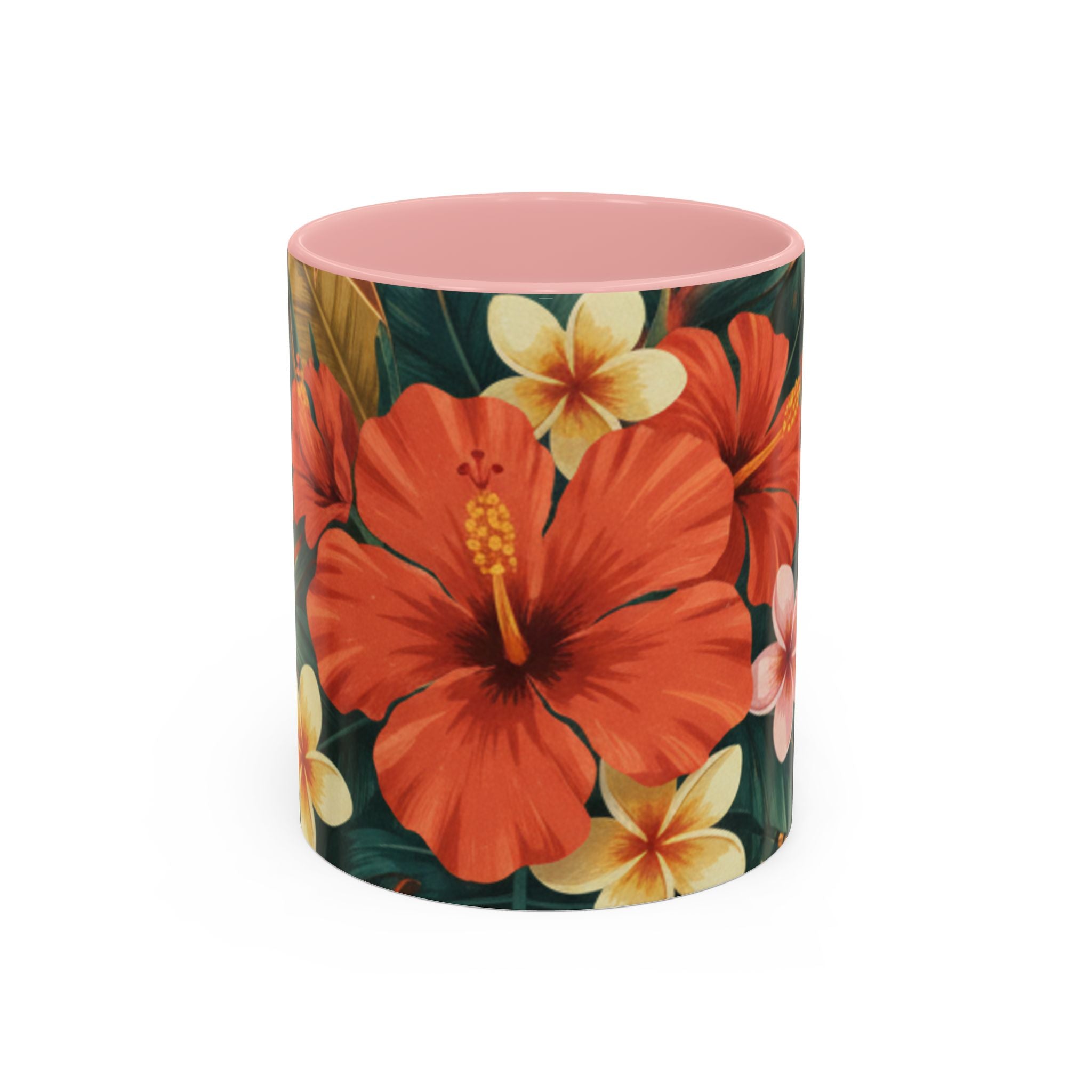 Hibiscus Tropical Coffee Mug — Floral Island Accent Mug (11/15 oz)