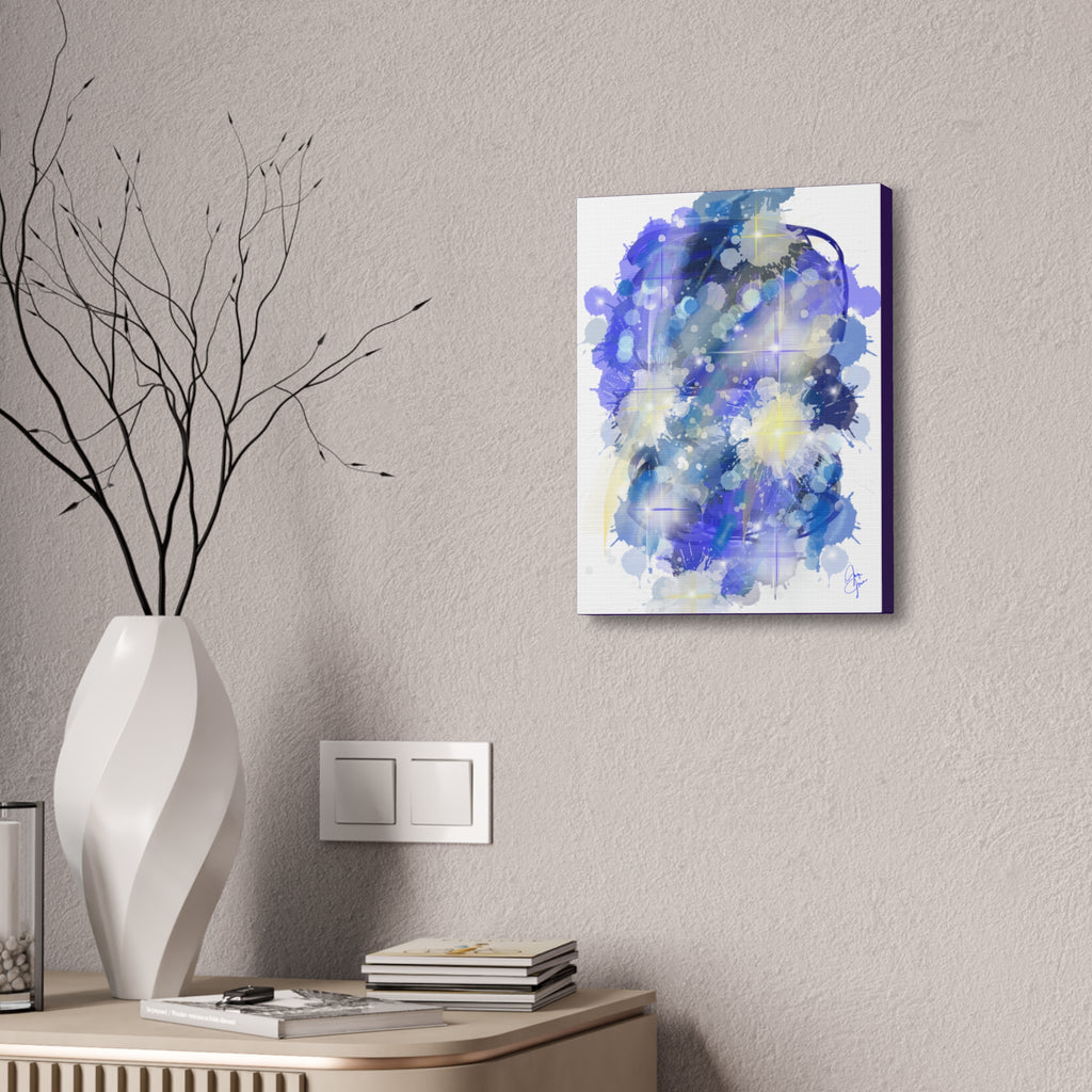 Abstract Blue Galaxy Canvas Print — Stretched 1.5" Wall Art