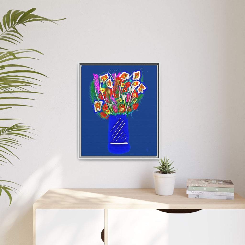Floral Bouquet Matte Canvas Print — Framed Wall Art