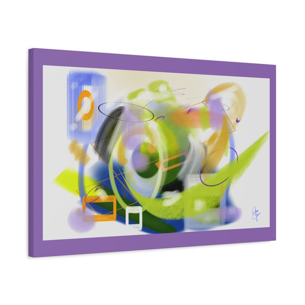 Abstract Color Swirl Matte Canvas Print — Modern Stretched Wall Art
