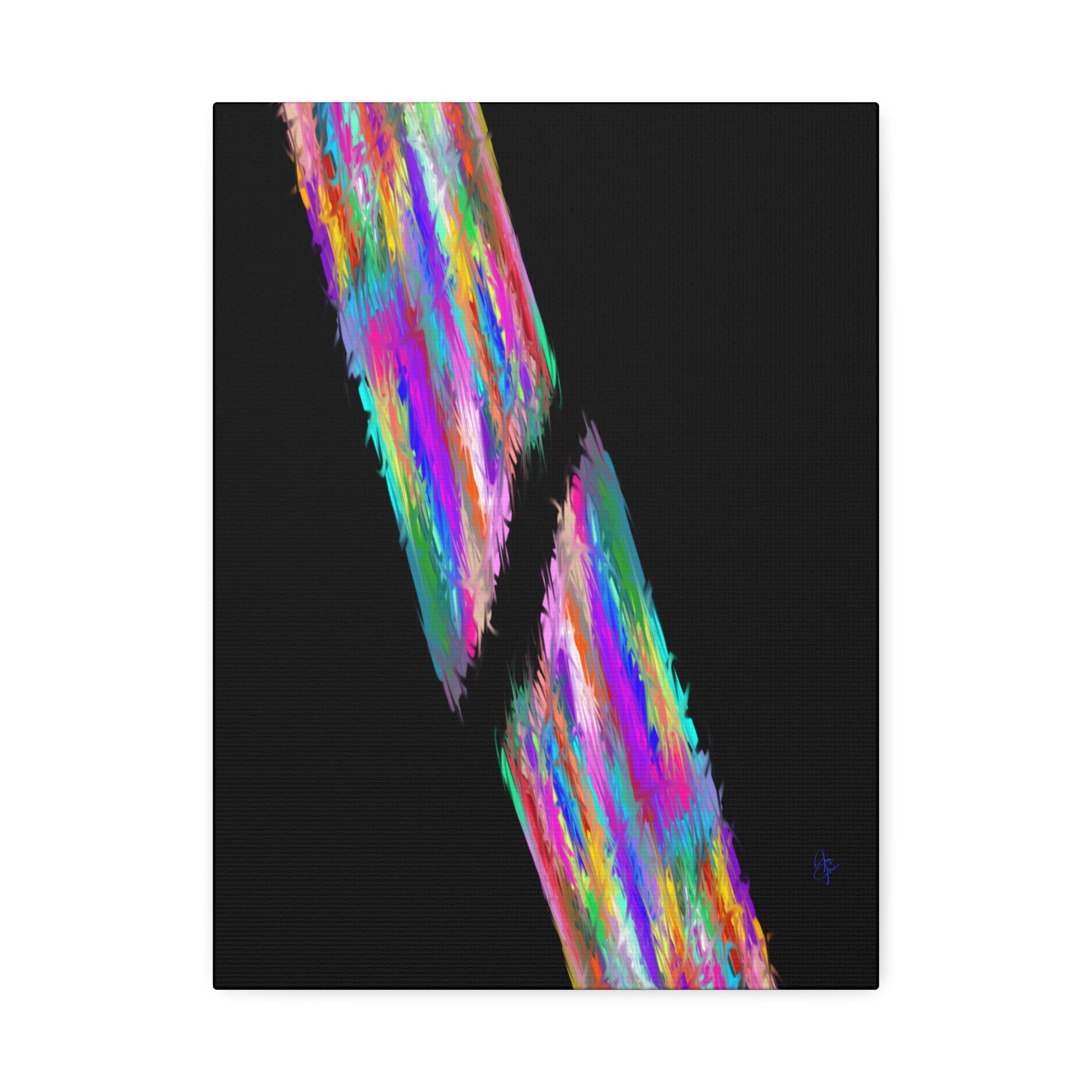 Abstract Rainbow Streak Canvas