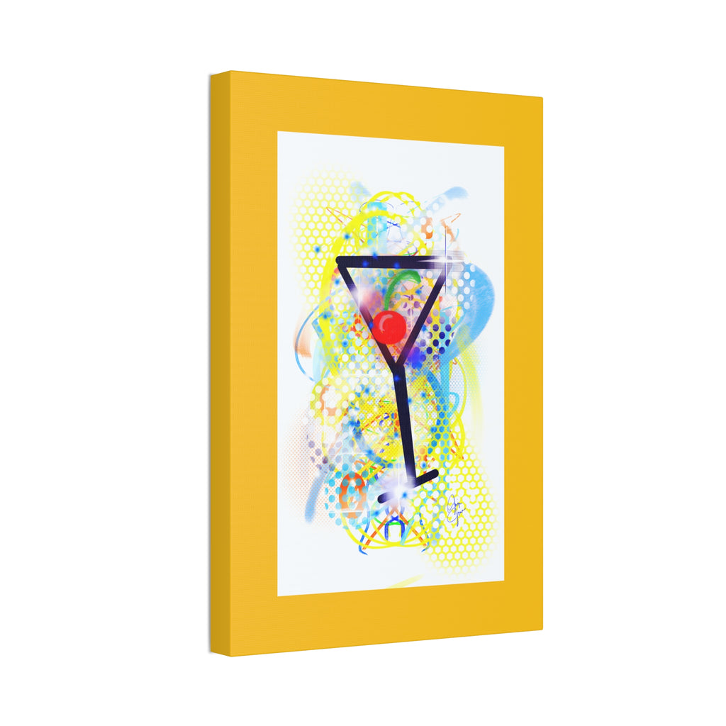 Martini Pop Art Canvas Print — Colorful Cocktail Wall Art (Stretched Canvas 1.5")