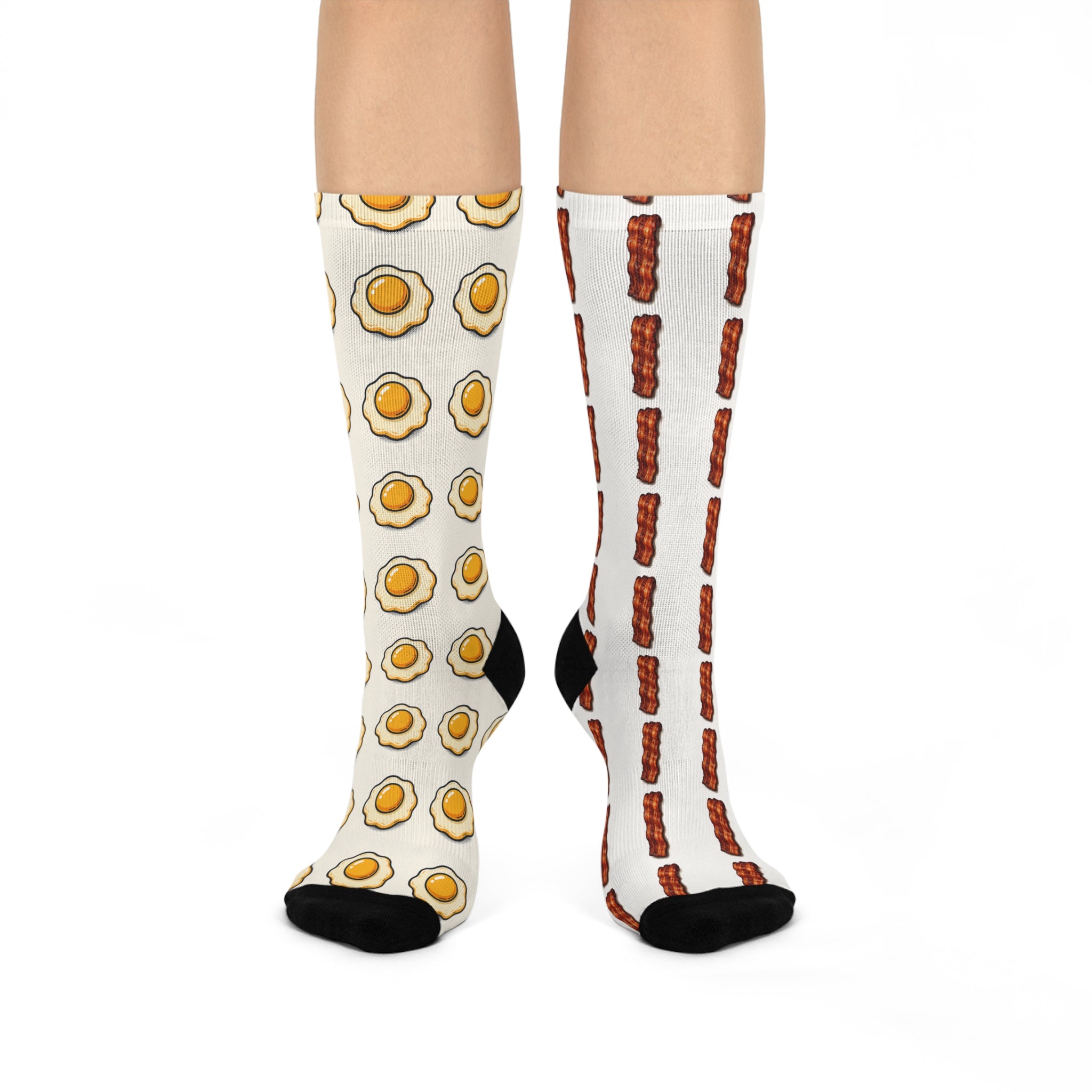 Breakfast Socks — Fried Egg & Bacon Cushioned Crew Socks