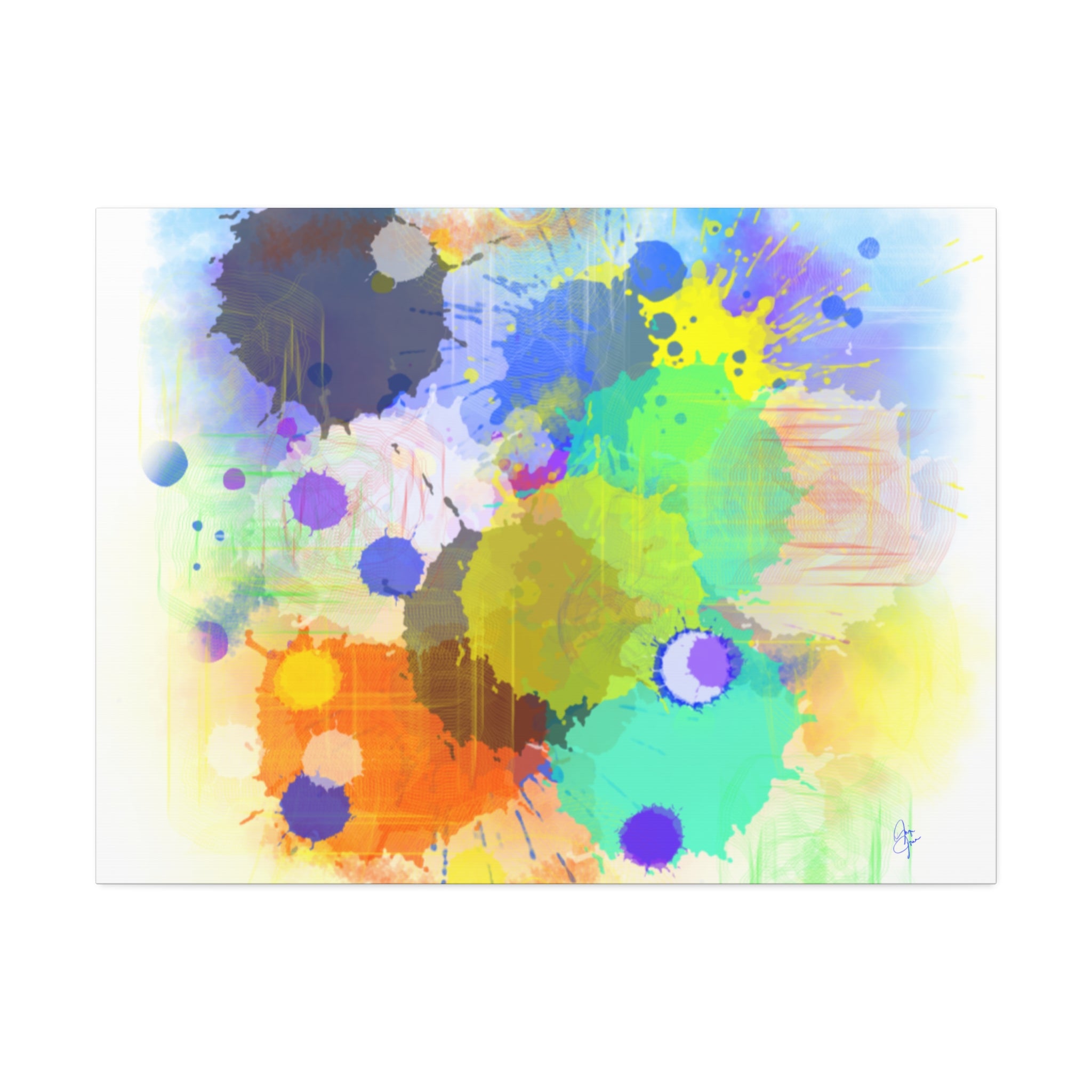 Abstract Color Splash Canvas Print — Stretched 1.5"