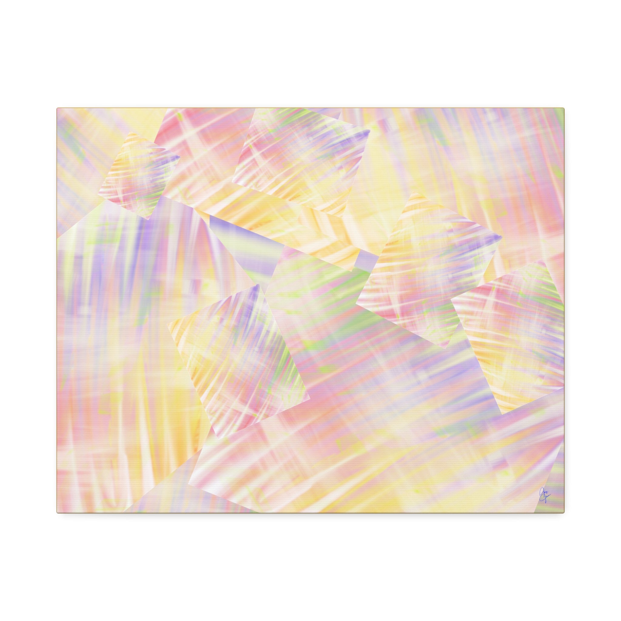 Pastel Abstract Canvas Art - Soft Prism Stretched Canvas 1.5"