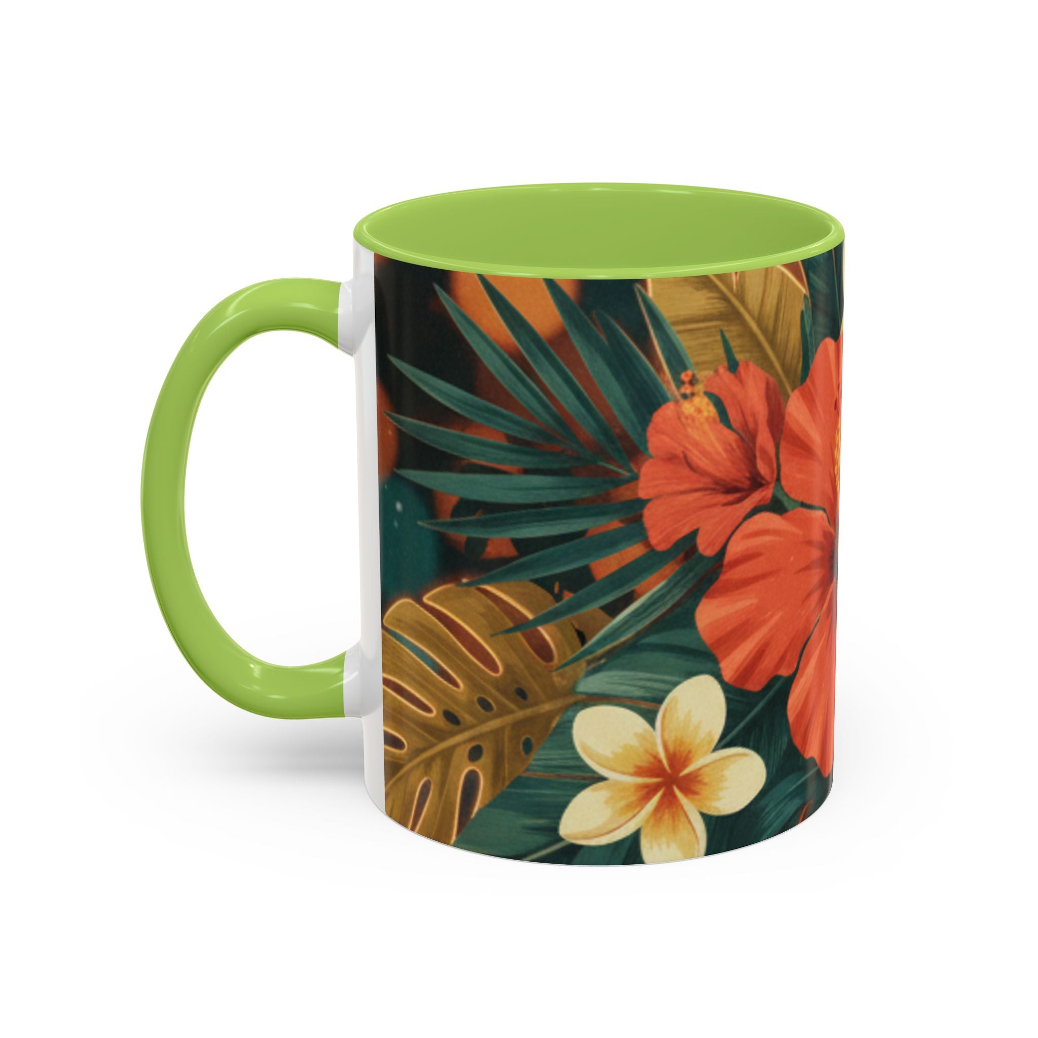 Hibiscus Tropical Coffee Mug — Floral Island Accent Mug (11/15 oz)