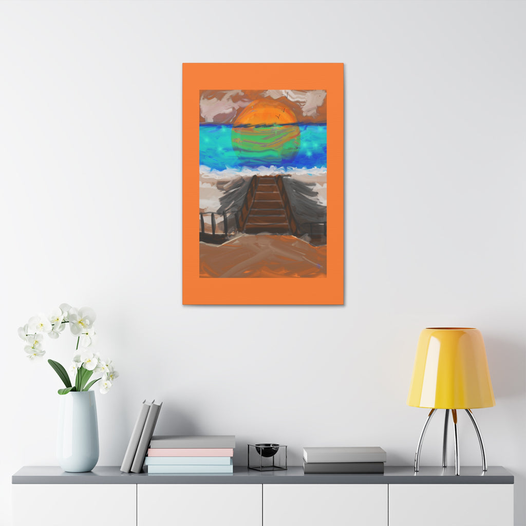 Sunset Beach Canvas Art – Stretched Wall Print
