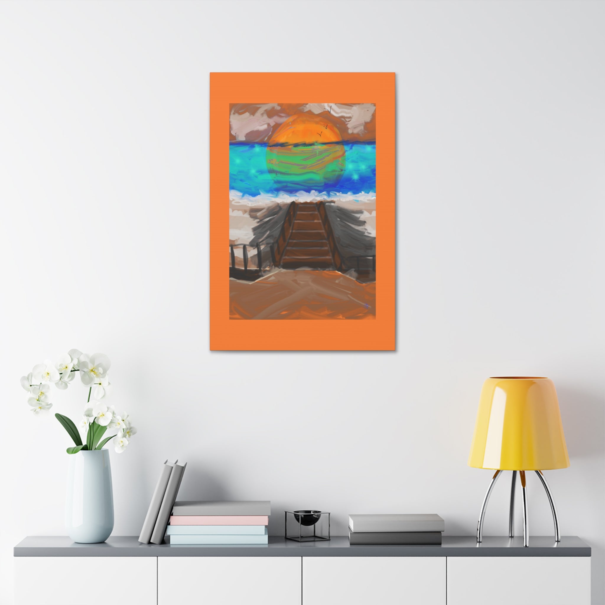 Sunset Beach Canvas Art – Stretched Wall Print
