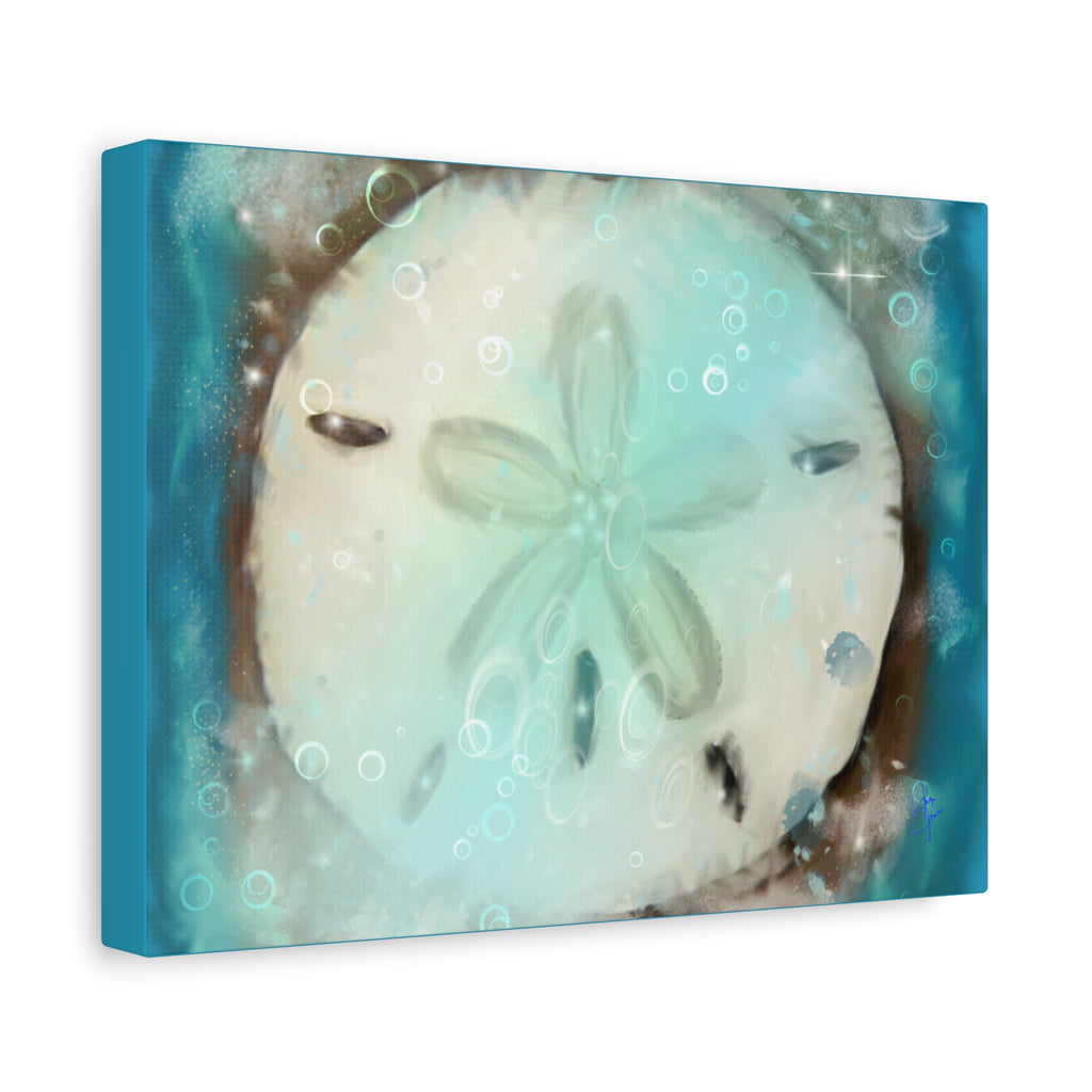 Sand Dollar Ocean Canvas Wall Art — Beach Coastal Nautical Decor
