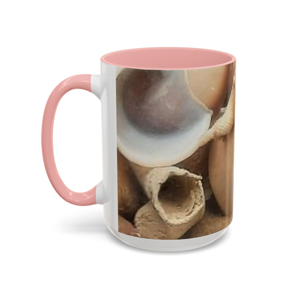 Seashell Beach Accent Coffee Mug — Coastal Shells Design (11/15 oz)