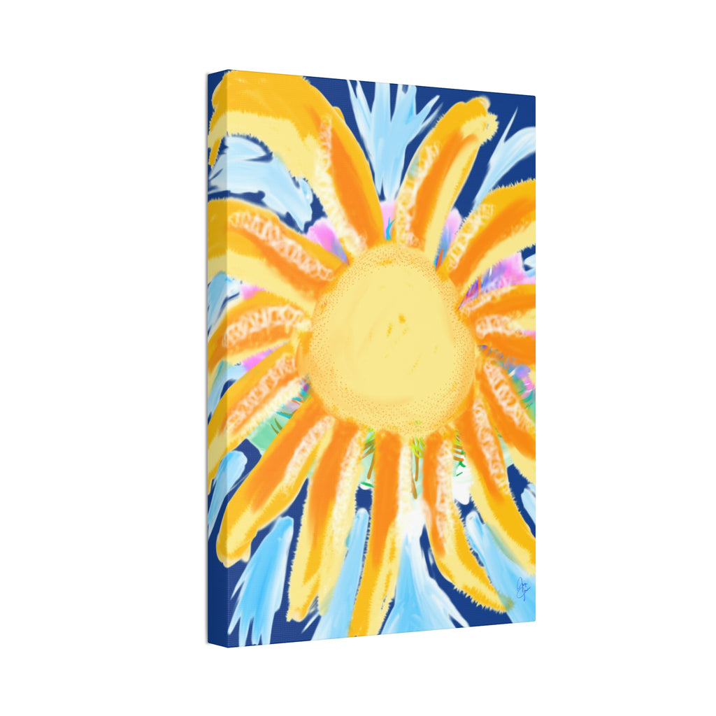 Sunburst Canvas Print — Bright Abstract Sunshine Wall Art (Stretched 1.5")
