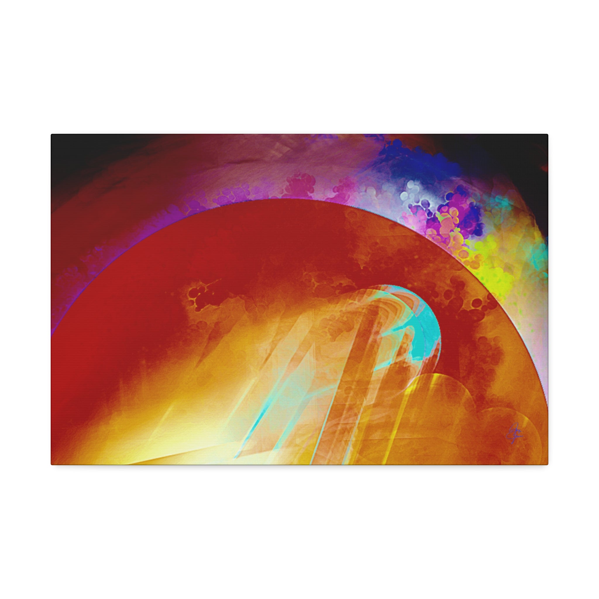 Abstract Solar Burst Canvas Print — Vibrant Colorful Wall Art