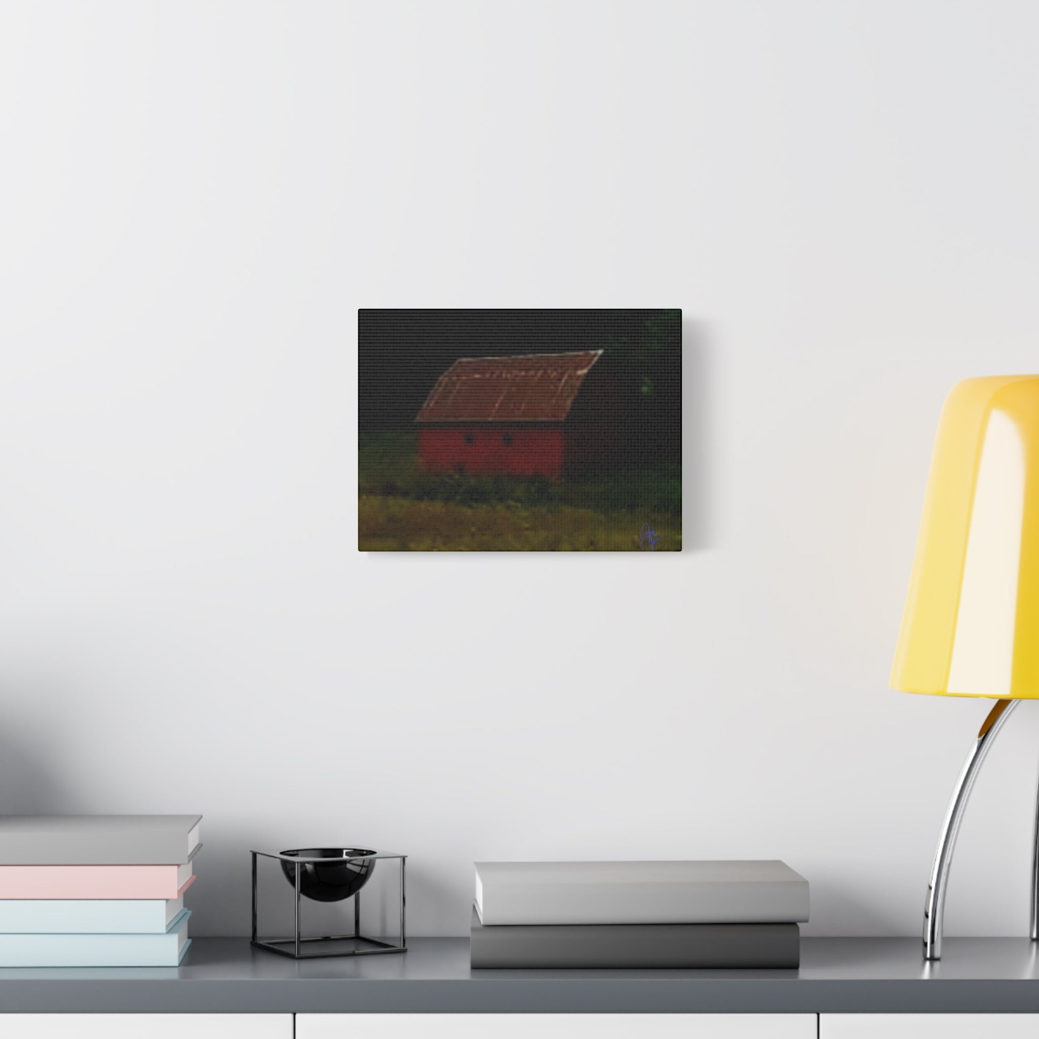 North Carolina  Rustic Red Barn Matte Canvas Wall Art (Stretched 1.25")
