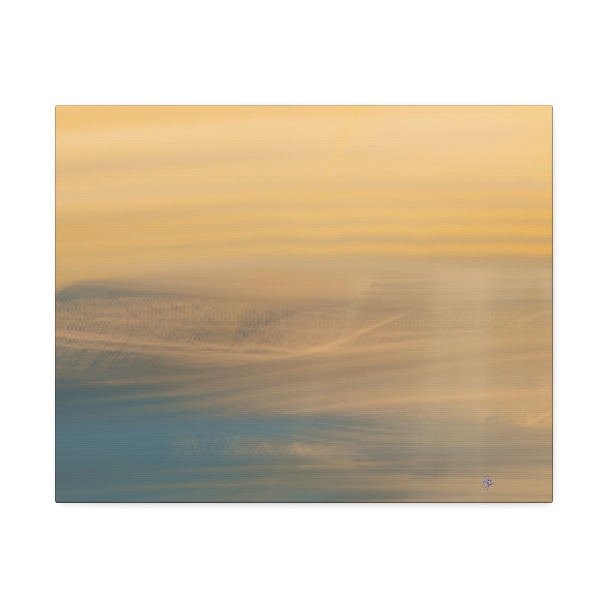 Sunset Blur Abstract Canvas Print – Warm Coastal Wall Art