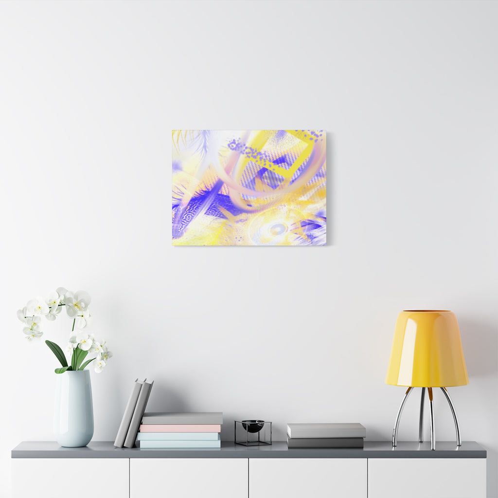 Abstract Feathered Glow Canvas Print — Matte Stretched Wall Art
