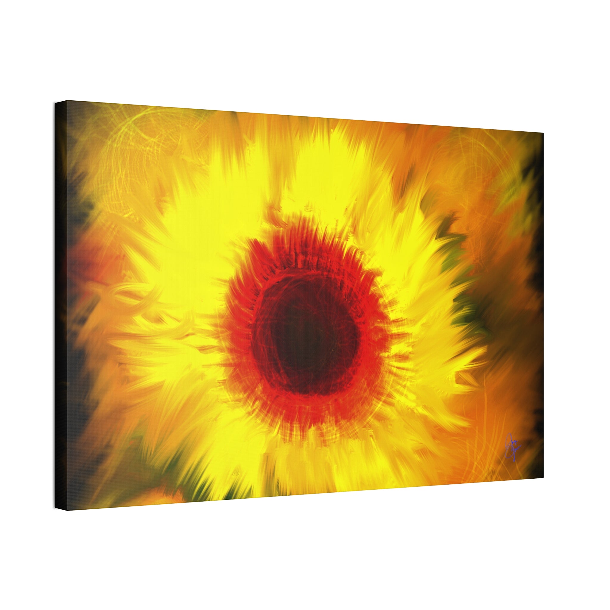 Sunflower Canvas Print – Bright Yellow Floral Wall Art (Stretched 1.5")