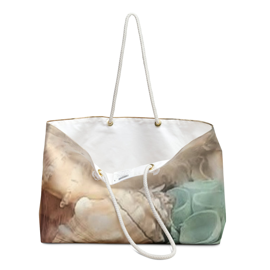 Coastal Shells Weekender Bag — Beach Tote with Starfish & Seashell Design