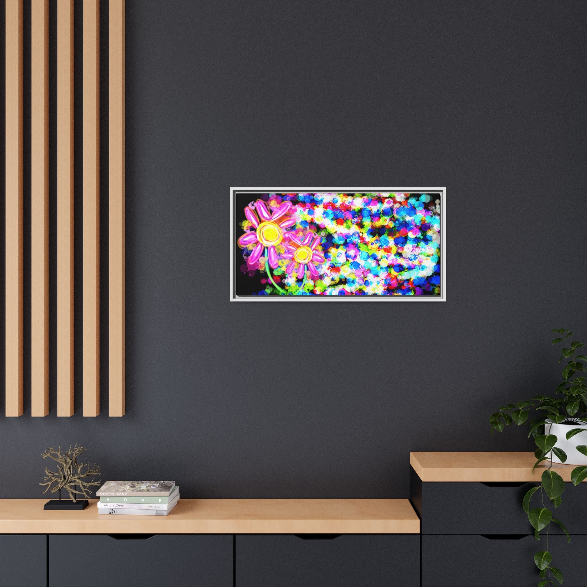 Playful Color Matte Canvas Framed Wall Art