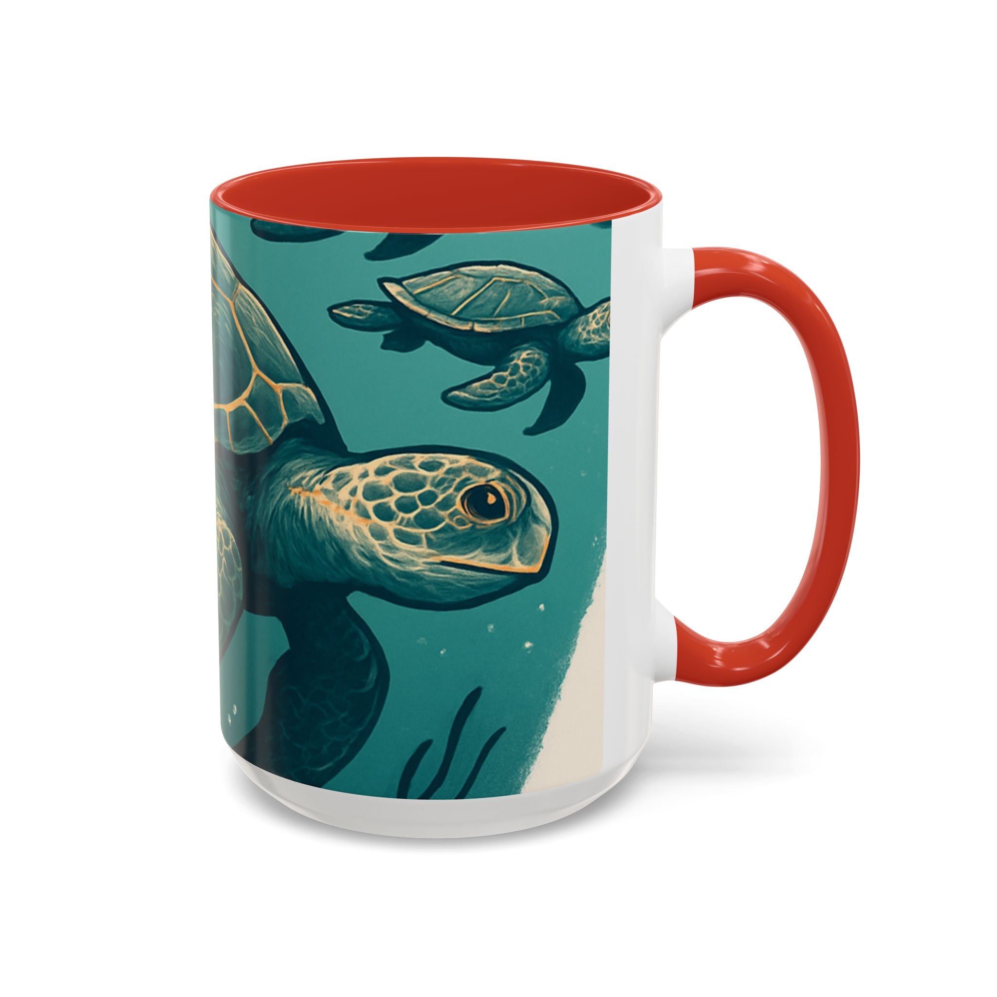 Tropical Turtle Accent Coffee Mug