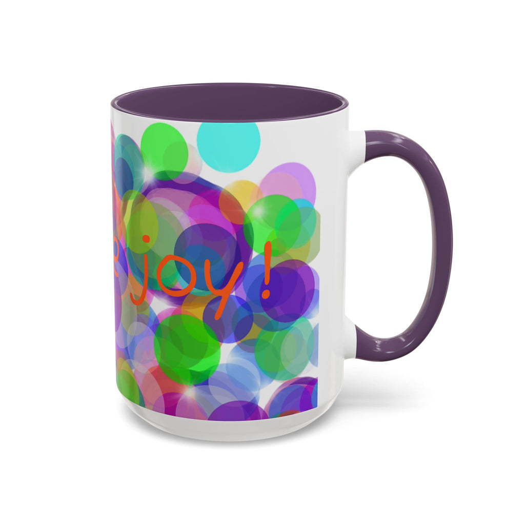 Colorful Bokeh "Choose Joy!" Accent Coffee Mug (11/15oz)