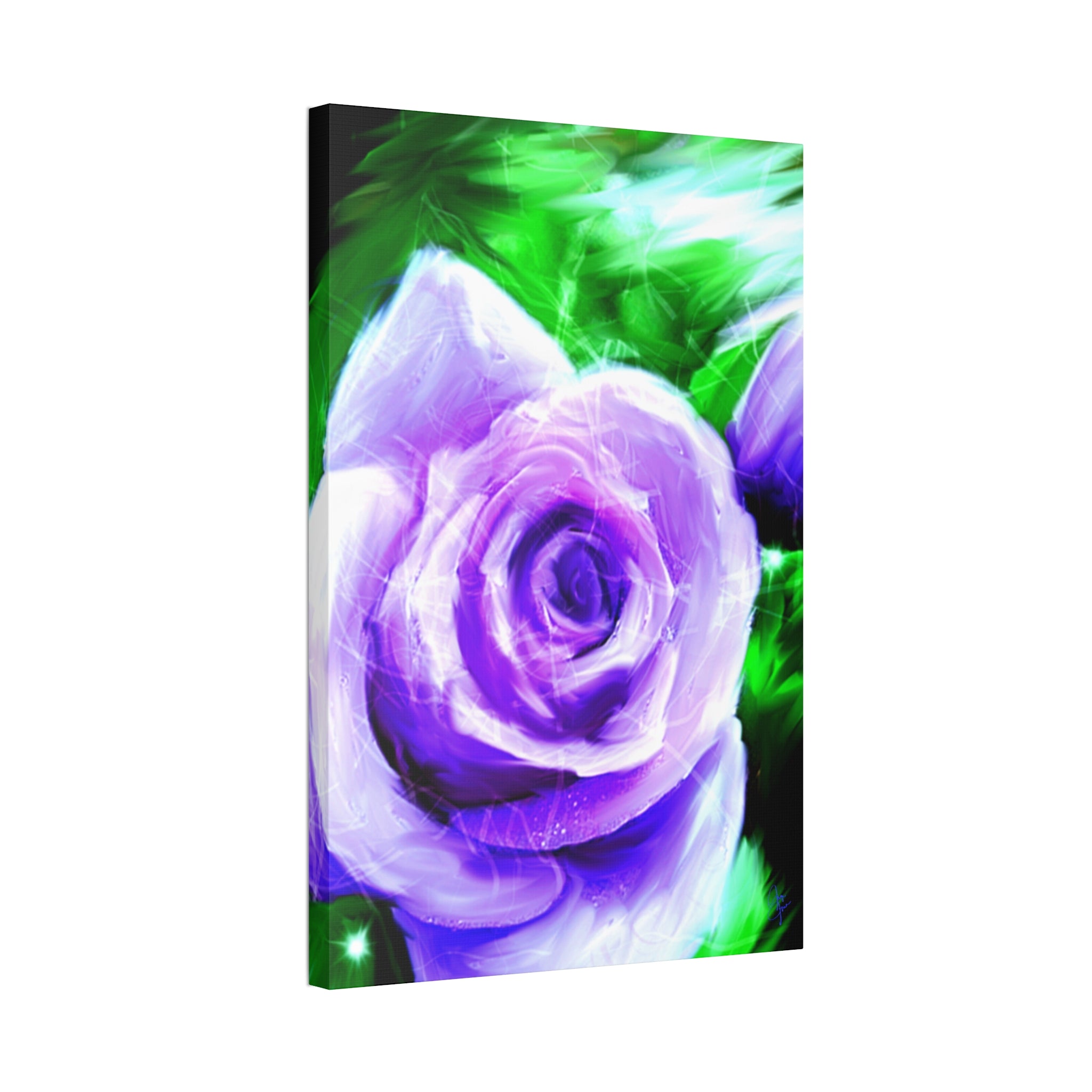 Purple Rose Canvas Print – Stretched 1.5" Floral Wall Art