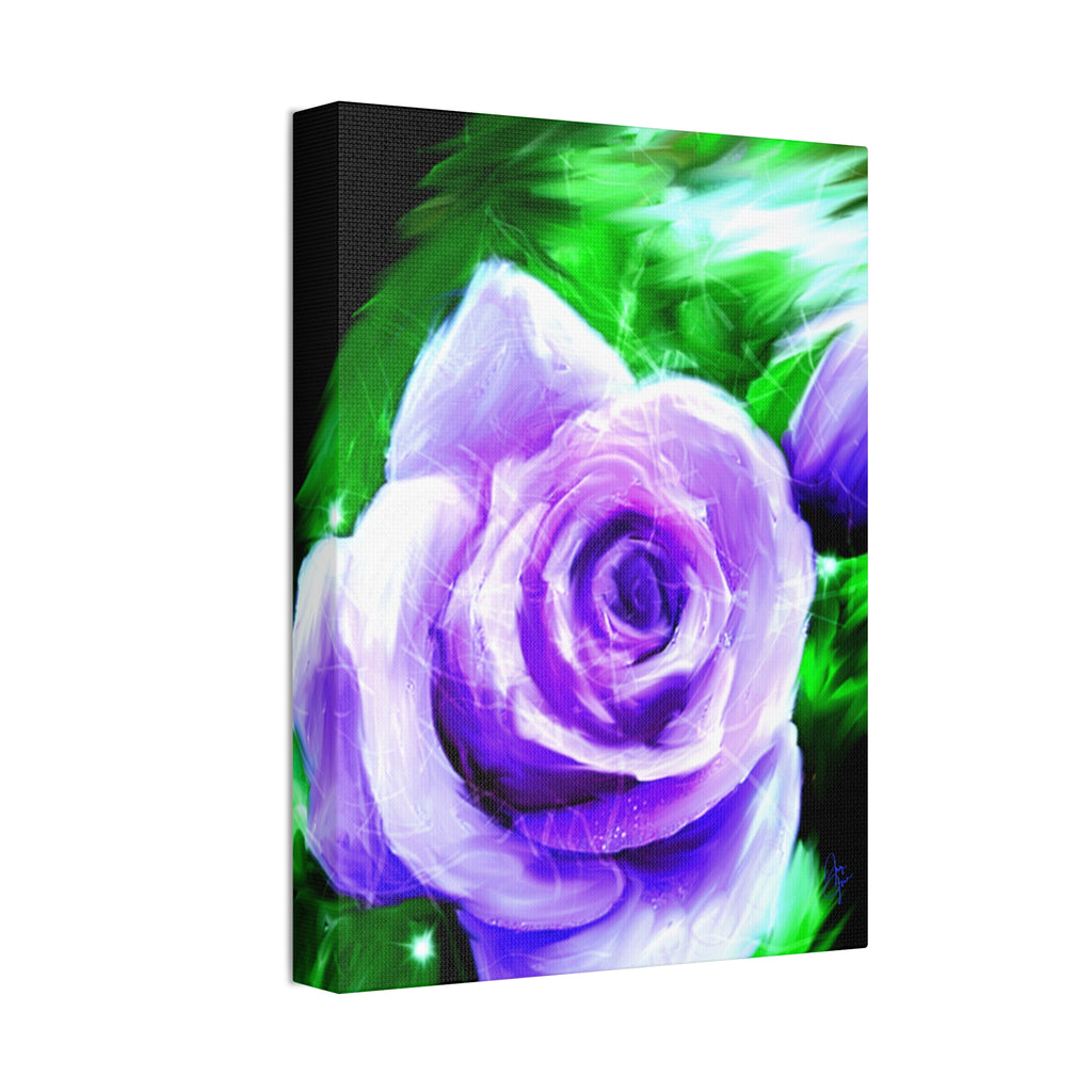 Purple Rose Canvas Print – Stretched 1.5" Floral Wall Art