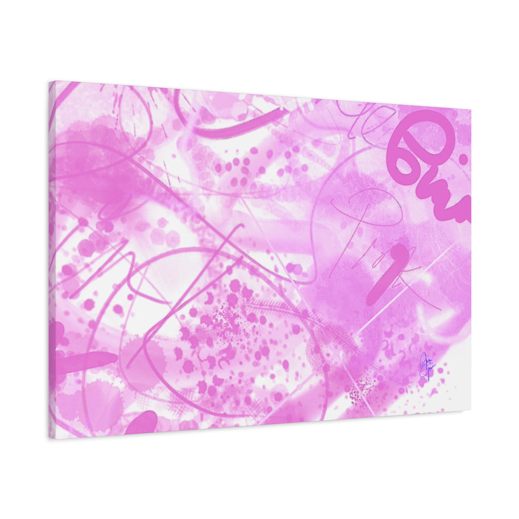 Pink Abstract Graffiti Matte Canvas