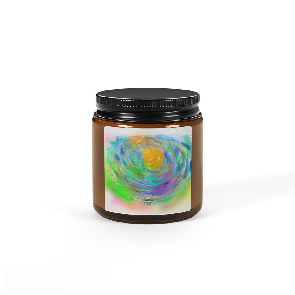 Soy Candle — Fresh Citrus & Floral Scent in Amber Jar (Multi-Size)