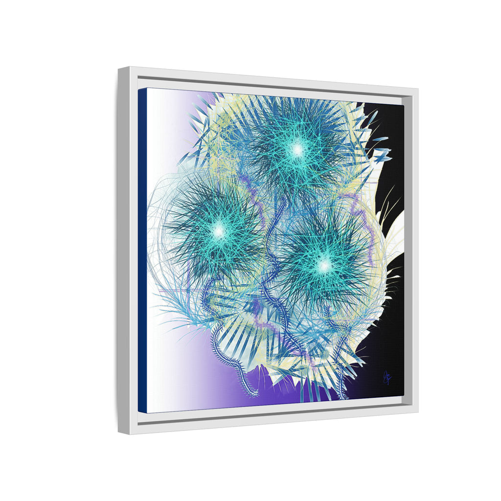 Dandelion Abstract Print Matte Canvas Framed Wall Art