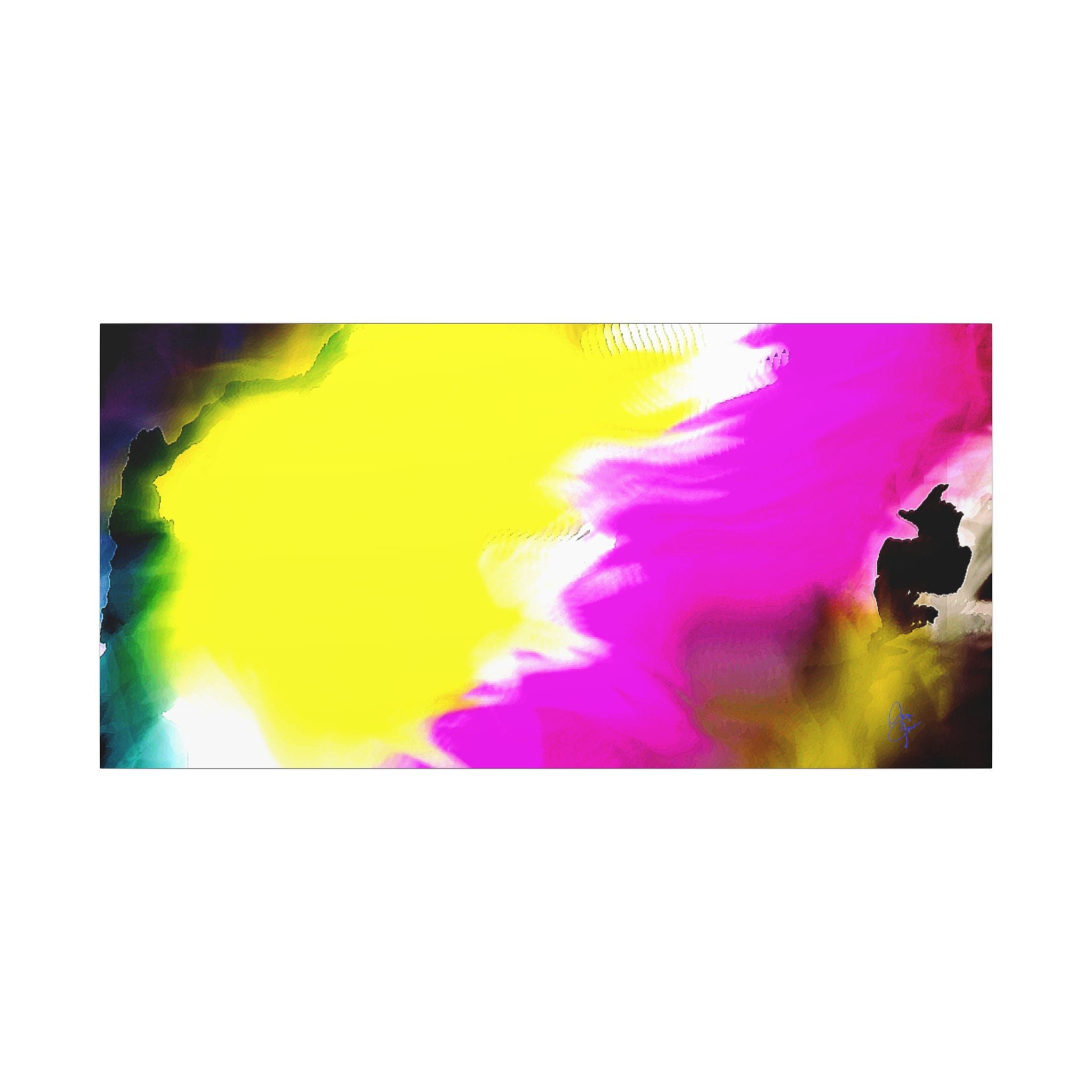 Abstract Color Splash Matte Canvas Wall Art