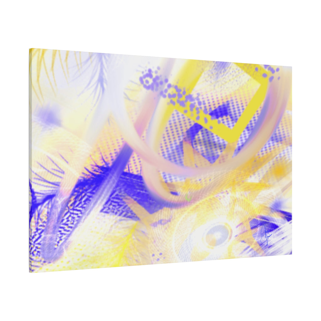 Abstract Feathered Glow Canvas Print — Matte Stretched Wall Art