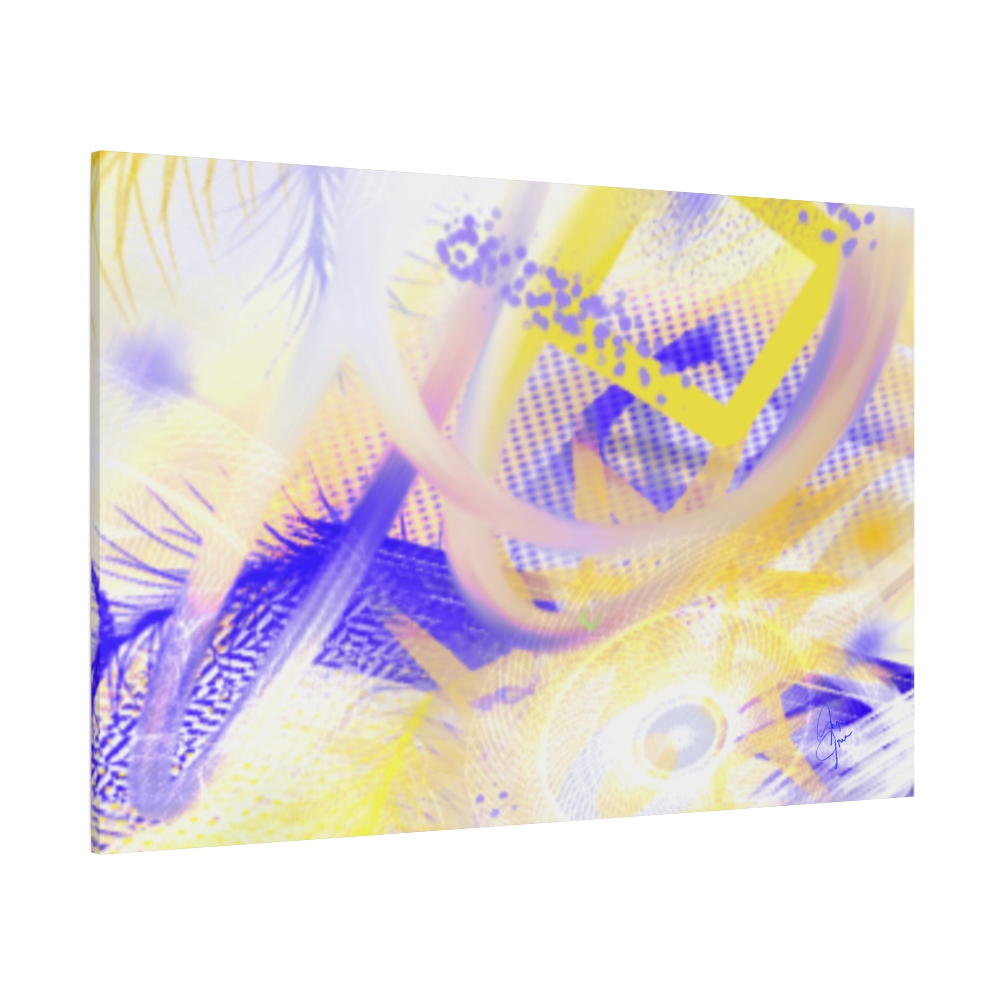 Abstract Feathered Glow Canvas Print — Matte Stretched Wall Art
