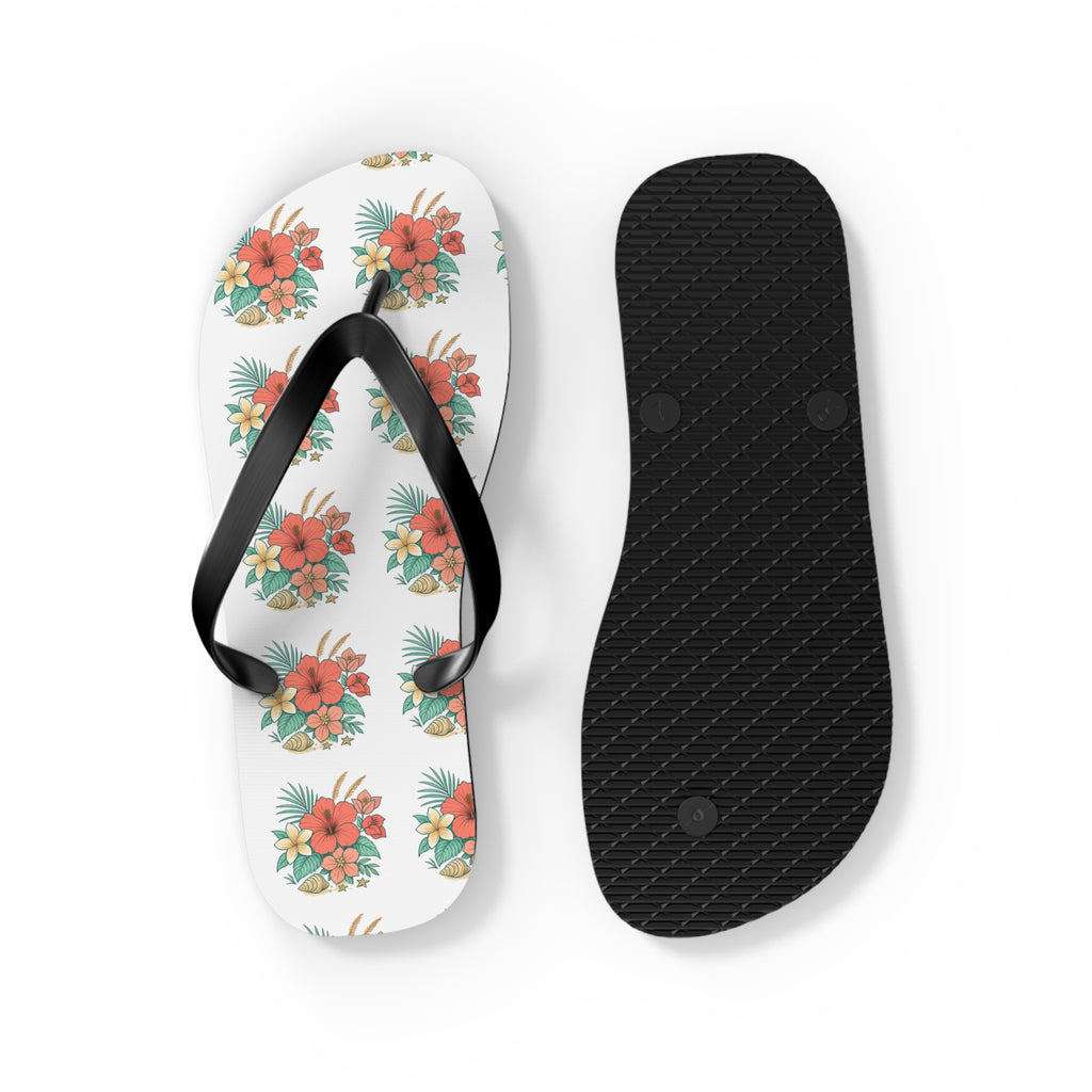 Tropical Hibiscus Flip Flops – Floral Beach Sandals
