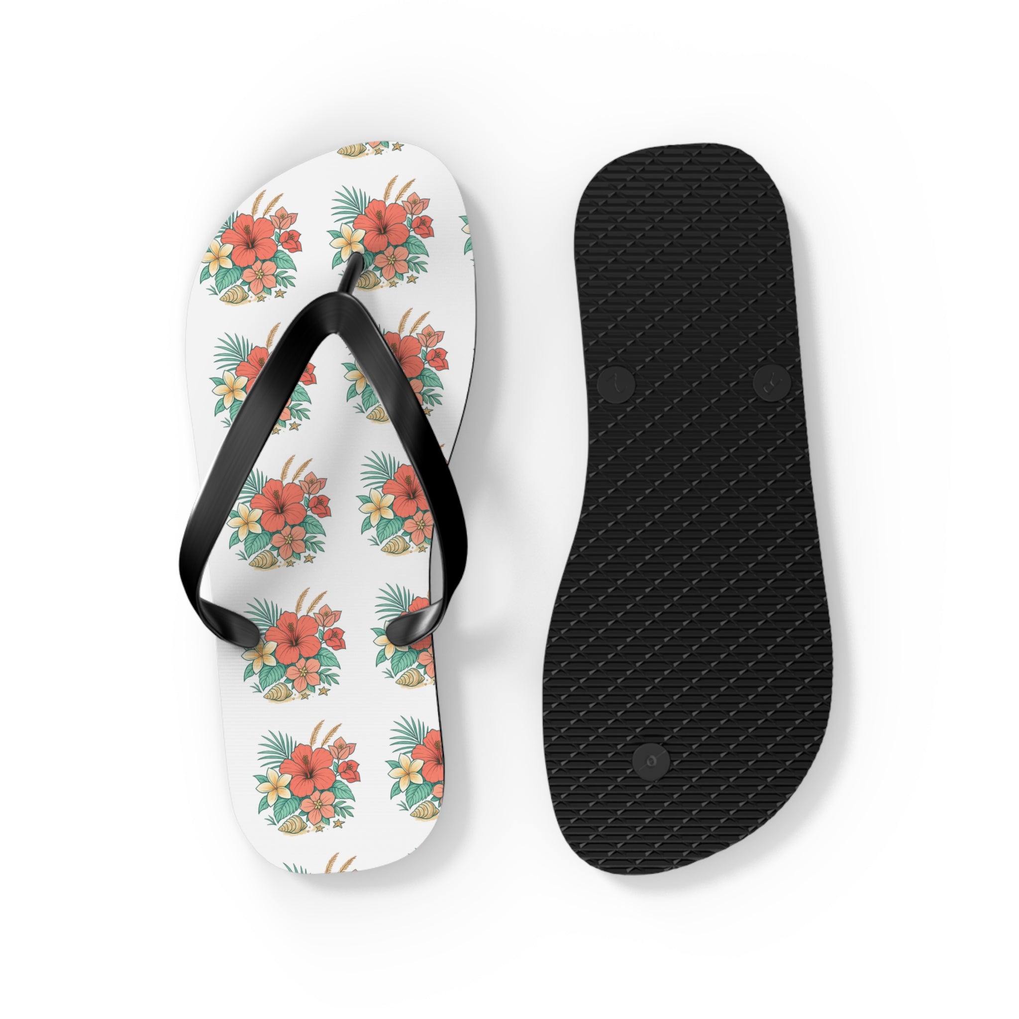 Tropical Hibiscus Flip Flops – Floral Beach Sandals