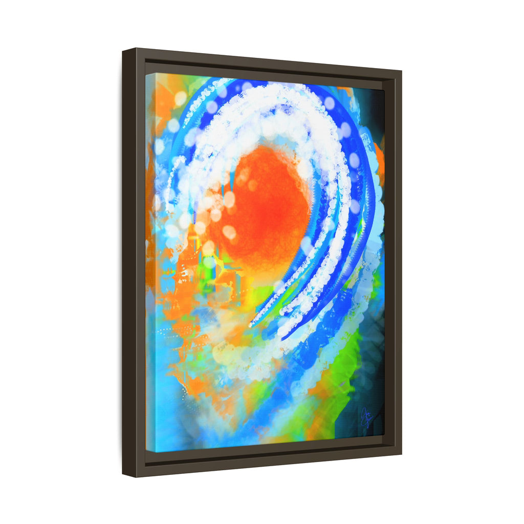 Abstract Ocean Wave Matte Canvas Print — Framed Multi‑Color Wall Art