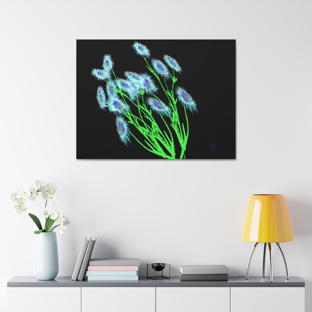 Neon Wildflower Canvas Print