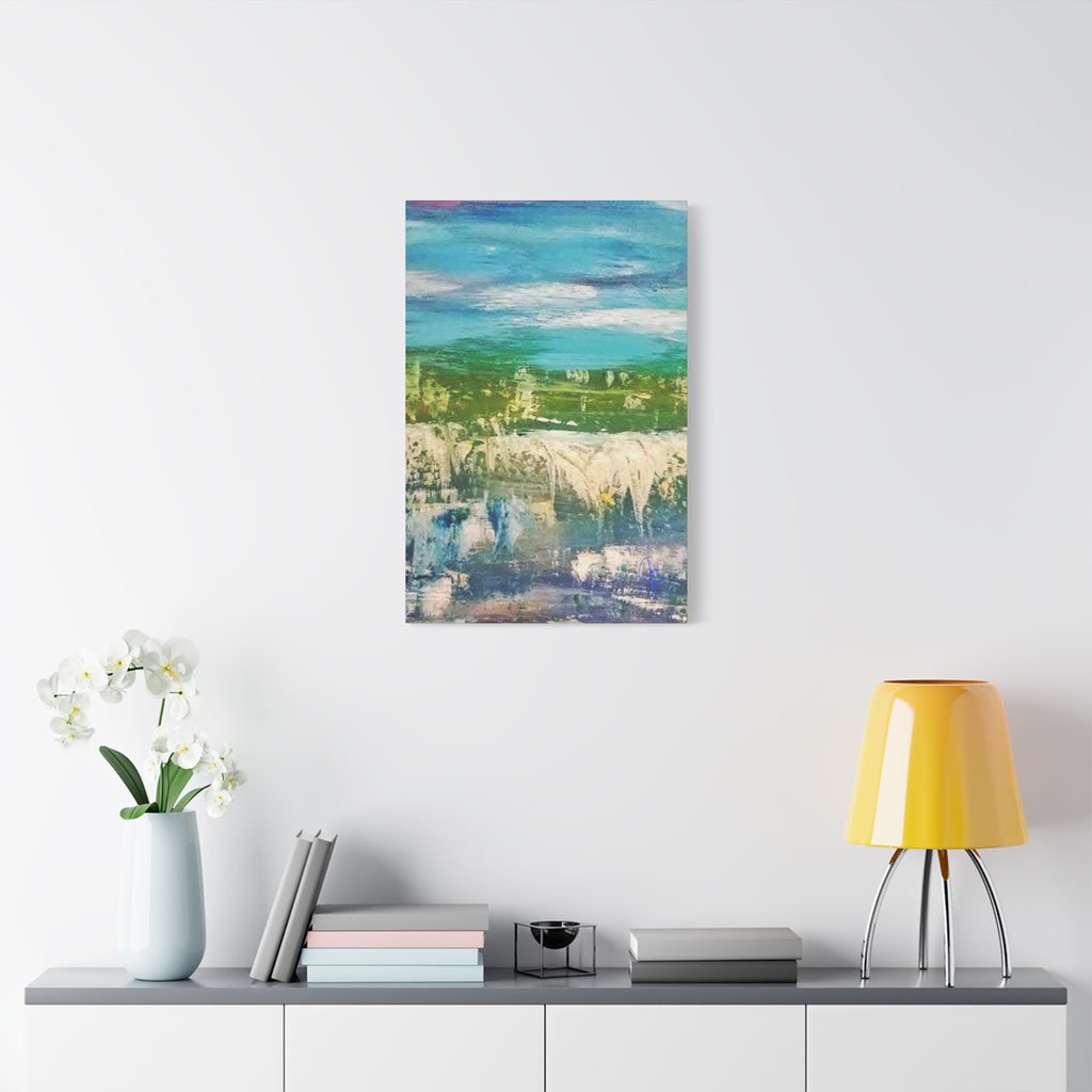 Coastal Abstract Landscape Matte Canvas Print — Stretched 1.25"
