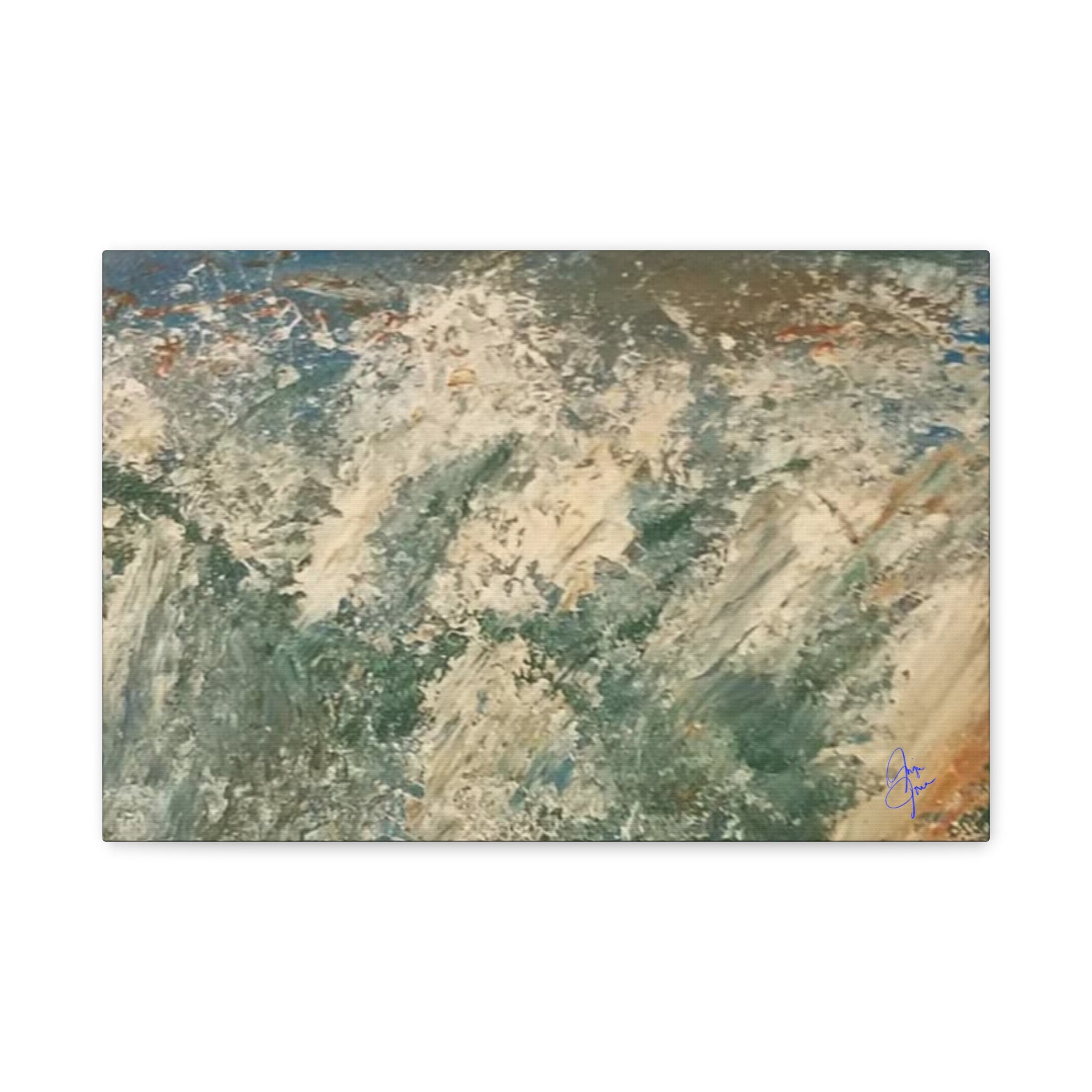 Abstract Ocean Wave Canvas Print — Matte Stretched 1.25"