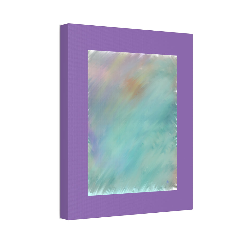 Abstract Teal Watercolor Canvas Print — Stretched 1.5" Edge