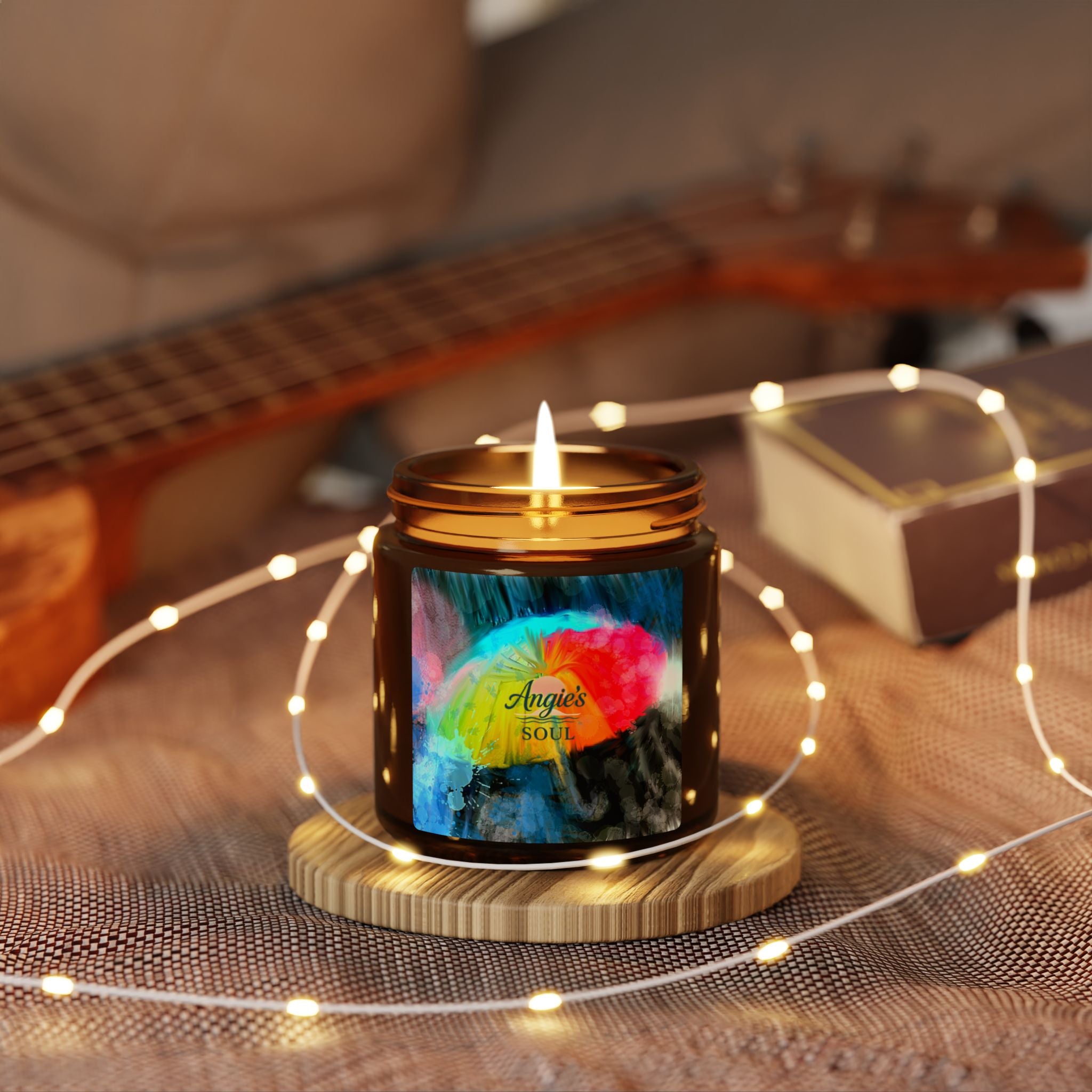 Soy Candle - 'Angie's Soul' Amber Jar Scented Candle (Multi-Size)