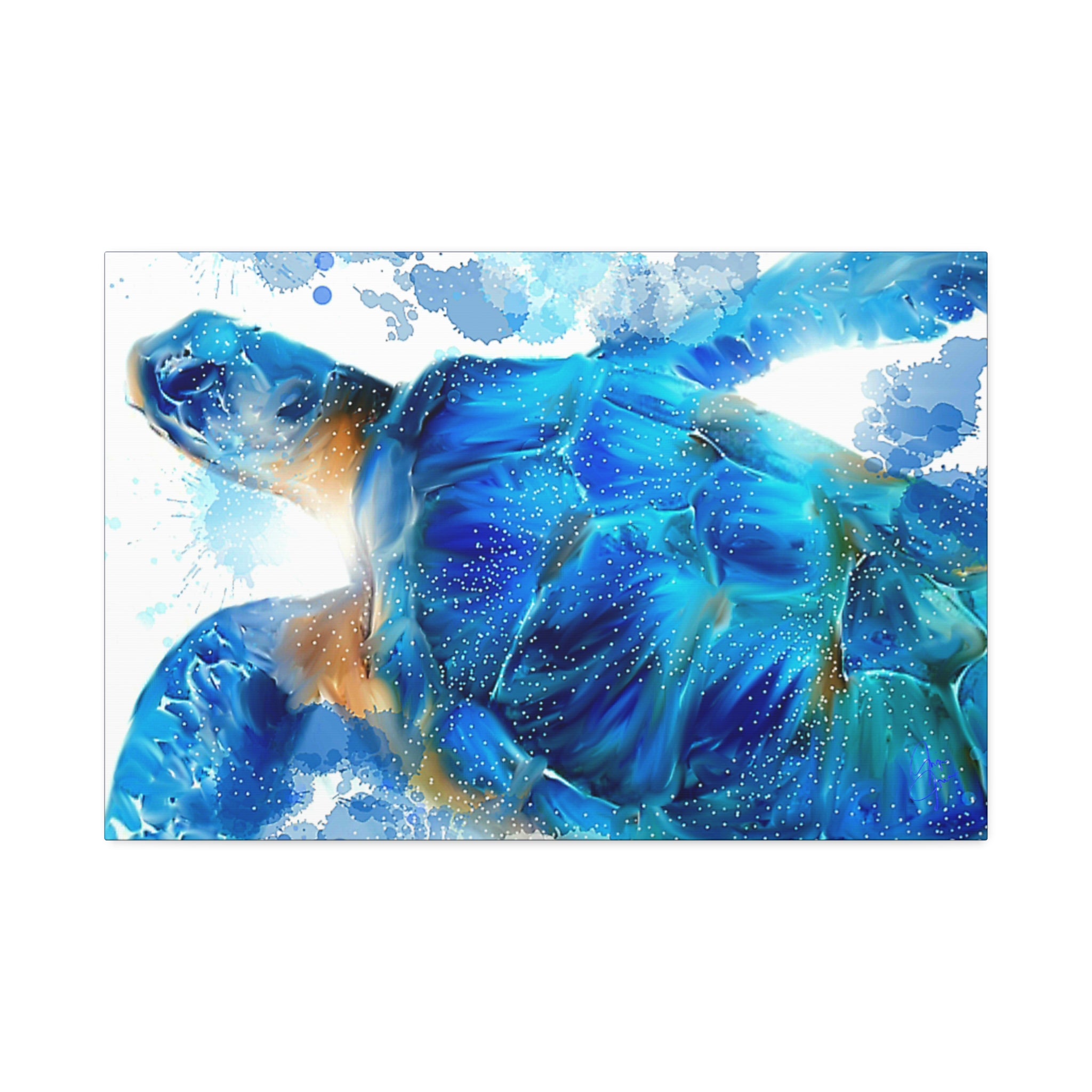 Sea Turtle Canvas Stretch — Stretched Canvas Wall Art (1.5")