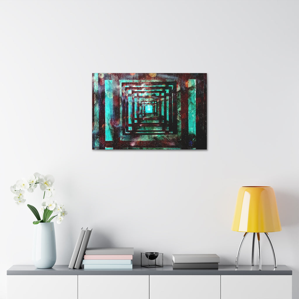 Inspirational Wall Art Canvas — "There's always a light at the end of the tunnel"