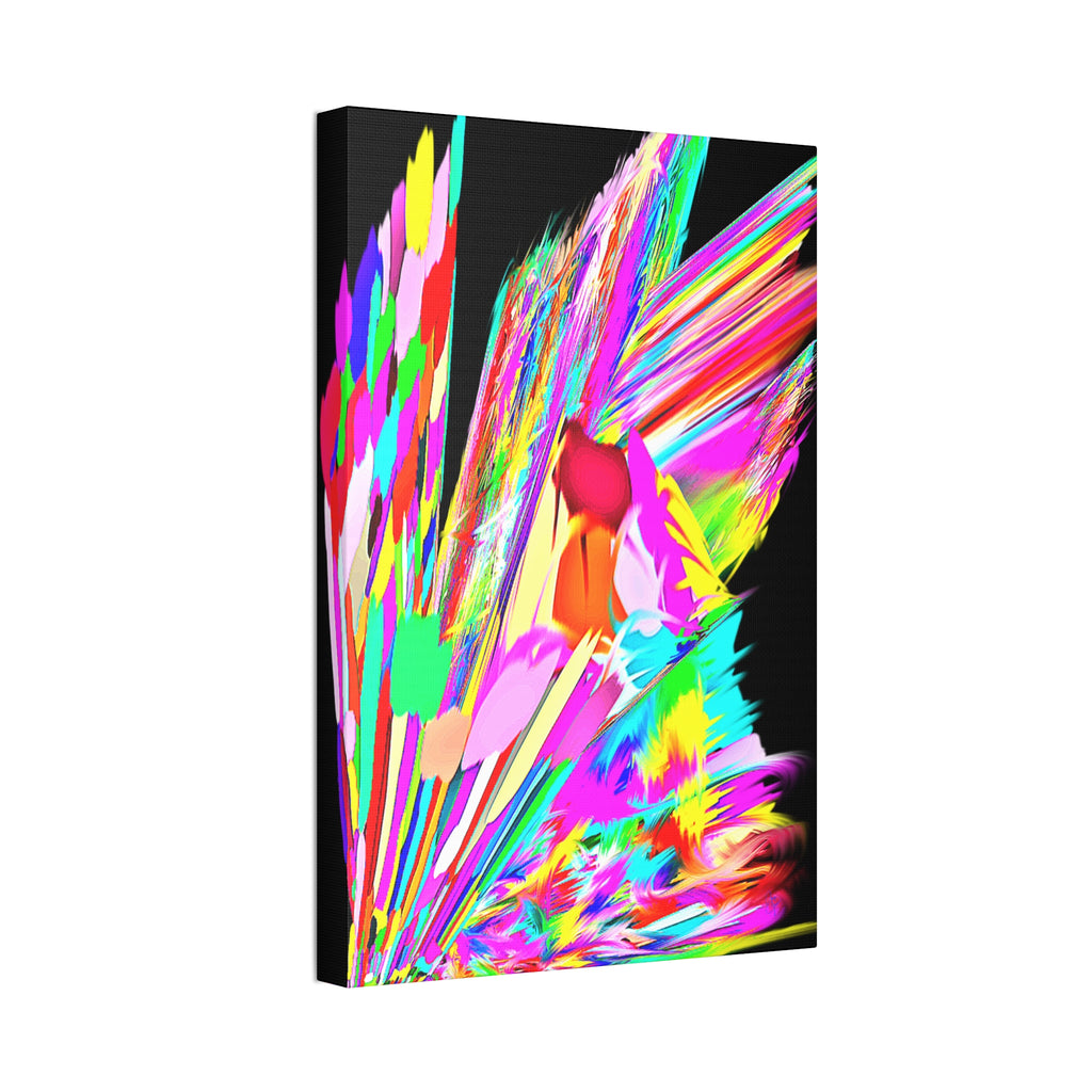 Abstract Neon Burst Canvas Print — Vibrant Pop Art Wall Decor