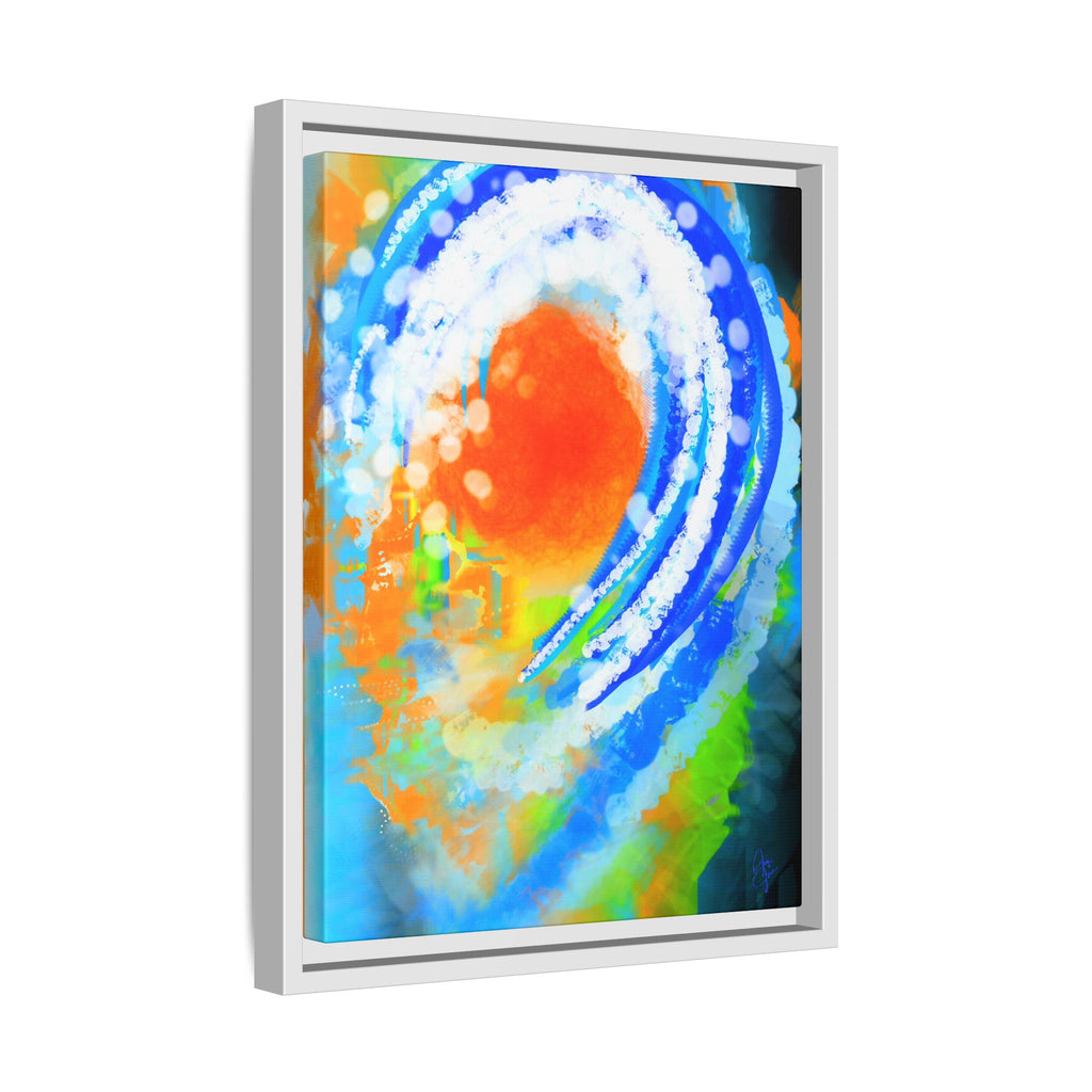 Abstract Ocean Wave Matte Canvas Print — Framed Multi‑Color Wall Art