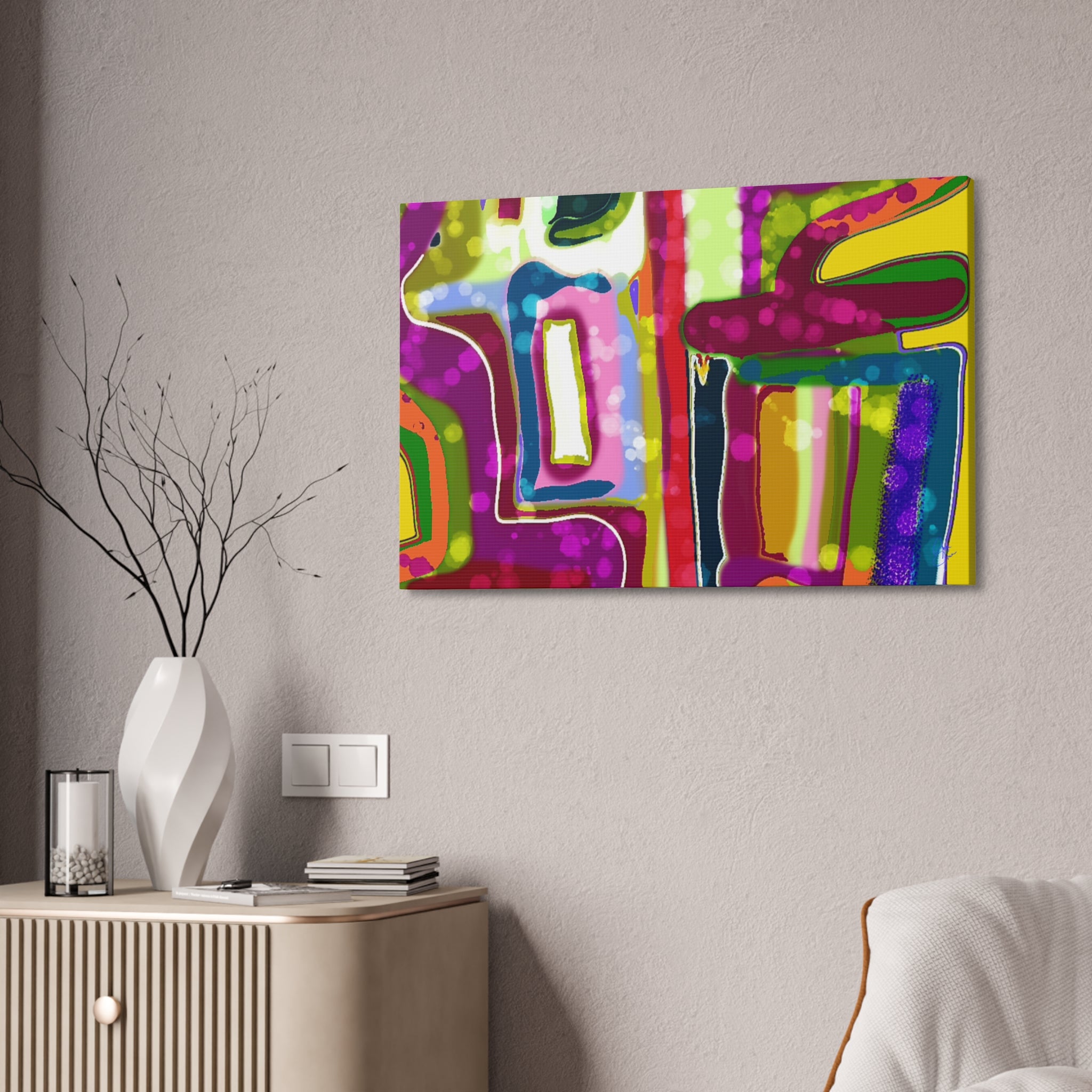 Abstract Colorburst Canvas – Vibrant Pop Art Wall Decor